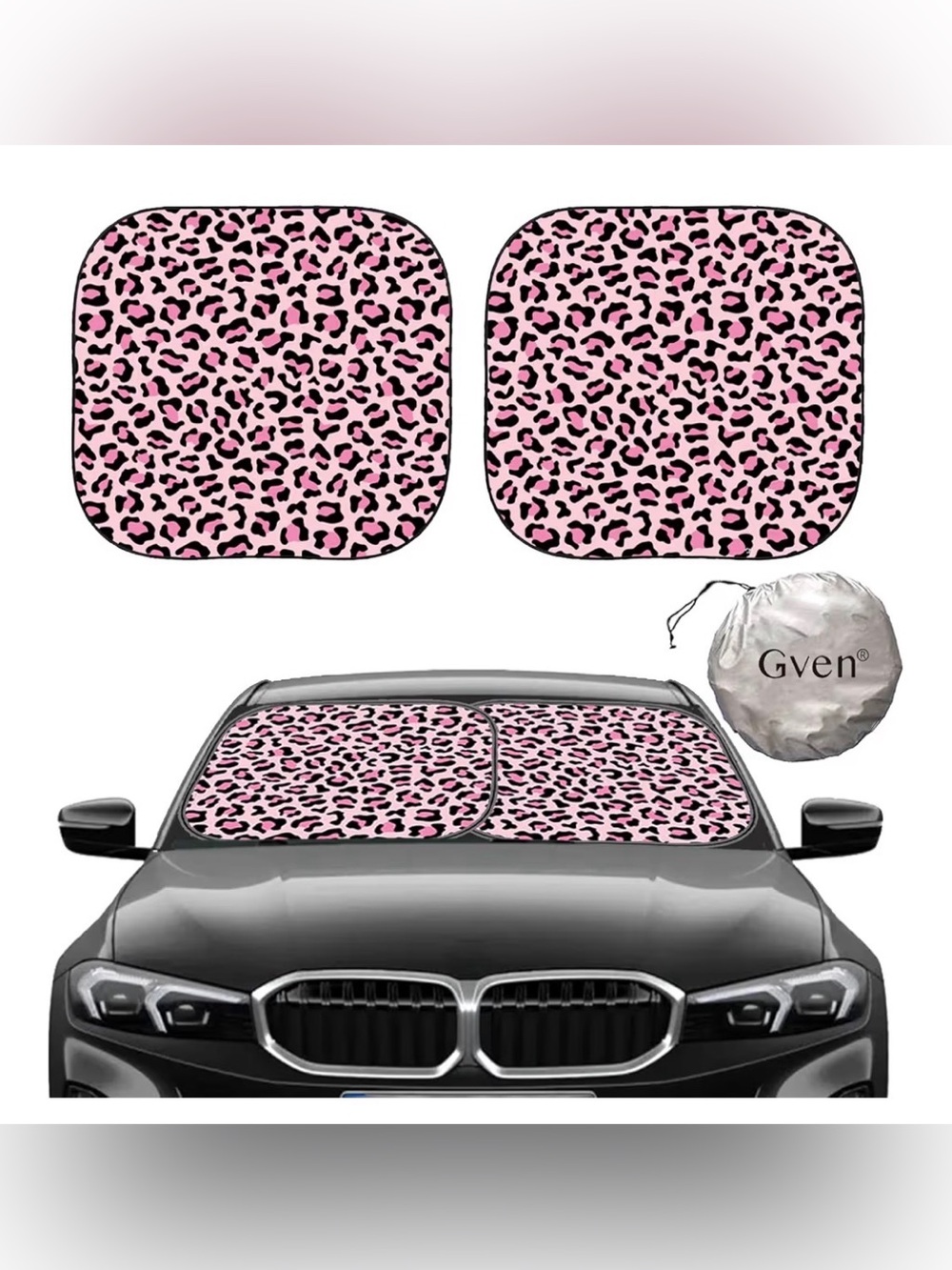 Pink Leopard Car Windshield Sunshade nwot